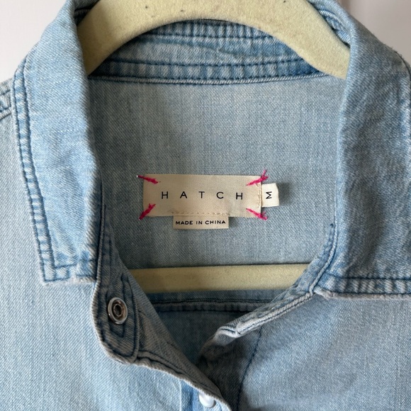 Hatch Light Blue Denim Button Down Shirt - Picture 4 of 6